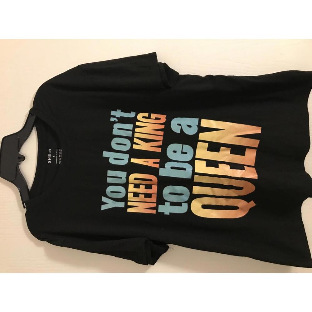 Black Graphic T-Shirt with Motivational Quote